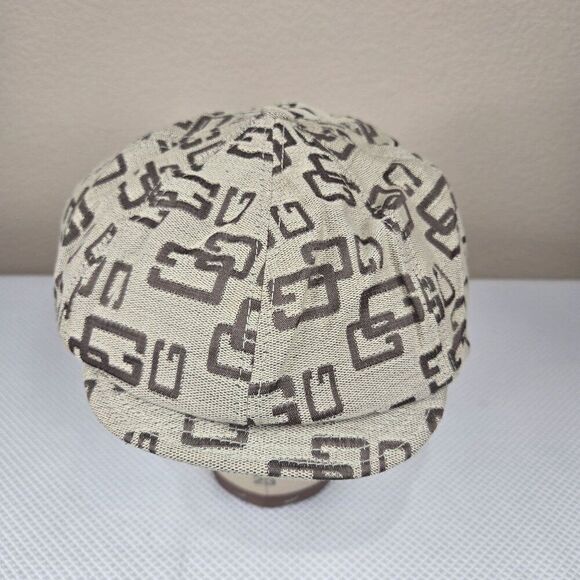 NEW Guess Retro Beige Newsboy Cap Hat G Logo - Picture 3 of 6